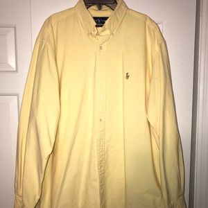 Men’s L Polo Ralph Lauren yellow button down shirt